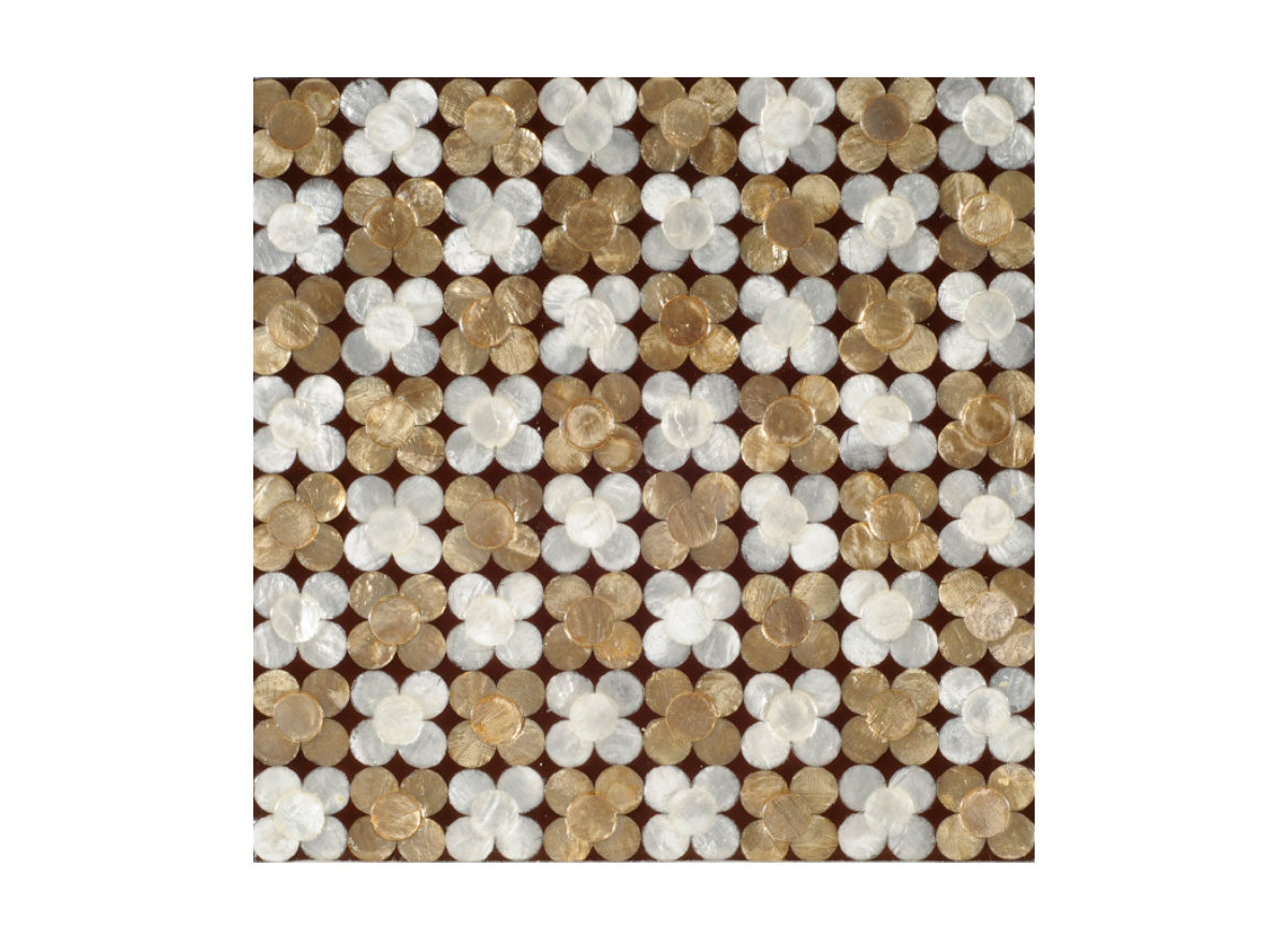 HMT Mop Pinctada (Gallery 2) Floral4 Choco Brown Doğal Laminat Panel