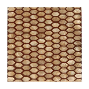 HMT Mop Pinctada (Gallery 2) Hexagon Design Brown Smoke Doğal Laminat Panel