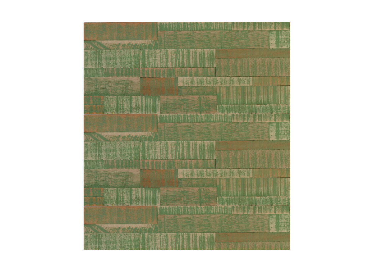 HMT Recycled Wood Rose Slate Matte Bright Green Doğal Laminat Panel